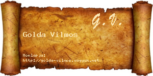 Golda Vilmos névjegykártya